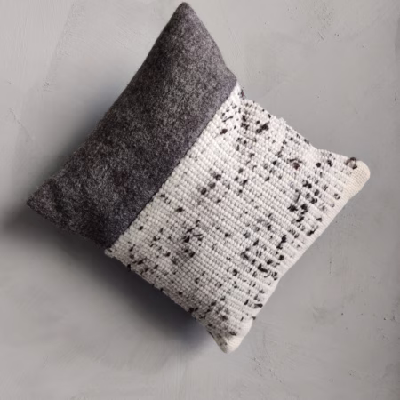 Coussin tissé laine blackwool